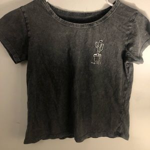 Cropped cactus tee shirt